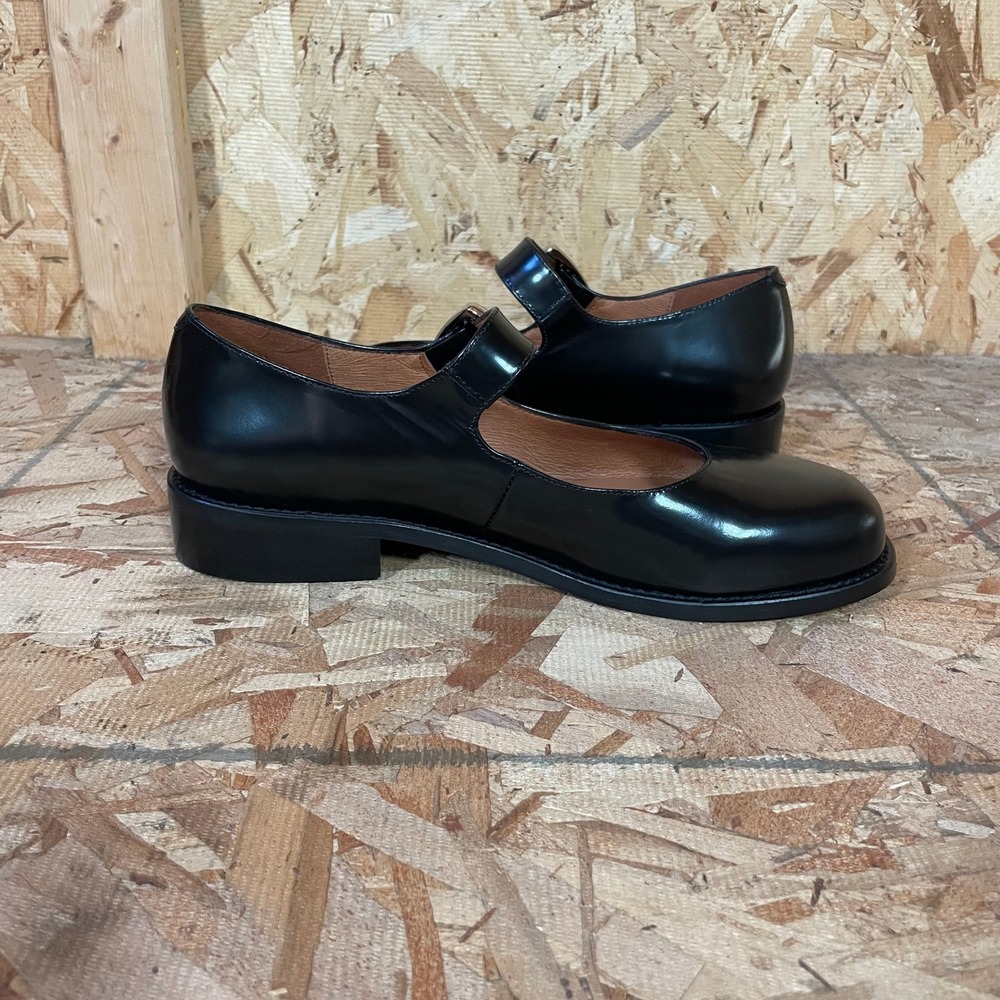 NEW Maeve Anthropologie Mary Jane Flats Sz 39 Black Leather Buckle Strap Spain - Picture 4 of 9